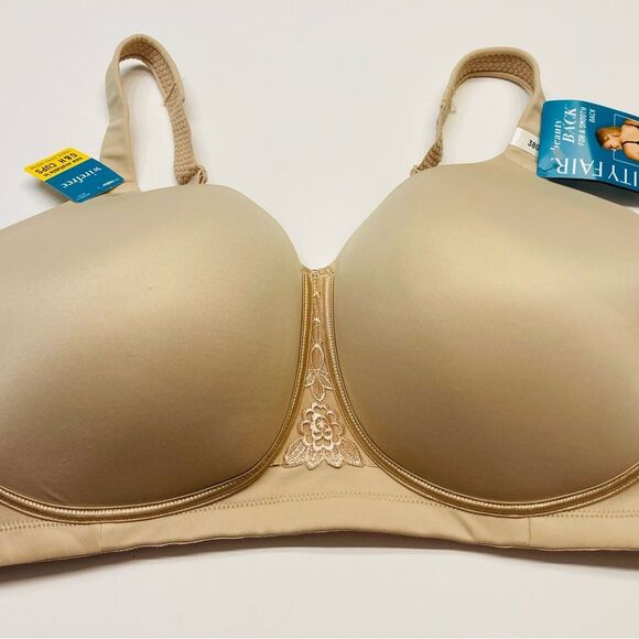 Vanity Fair 71380 Beauty Back Full Figure Wireless Smoothing‎ Bra 38G Damask NEW - Picture 1 of 10
